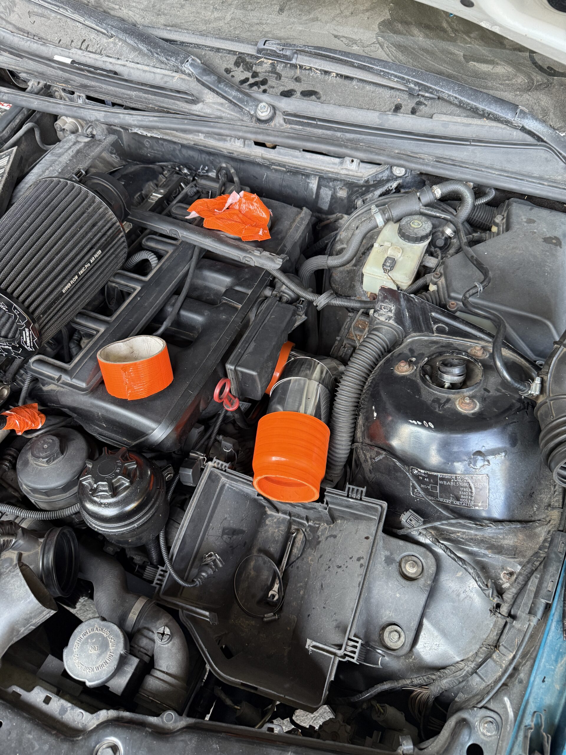 Nierdzewny układ dolotowy bmw e46